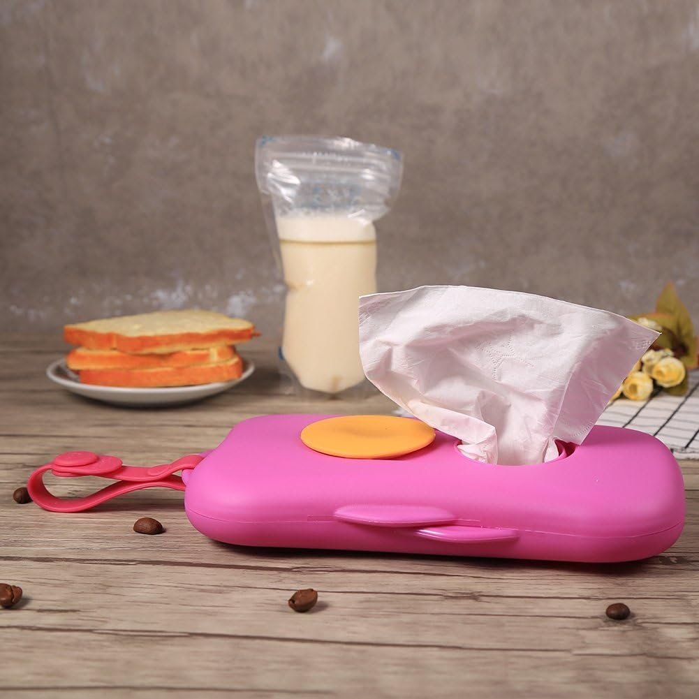Baby Wipe Case, Portable Baby Kid Wipe Storage Box Wet Wipes Holder Dispenser Pram Accessories Outdoor Use,Baby Towel