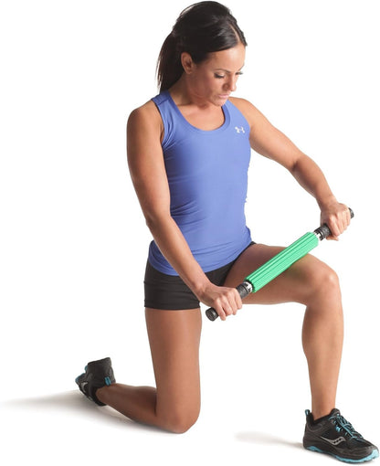 TheraBand Roller Massager +, Muscle Roller Stick for Self-Myofascial Release, Deep Tissue Massage Rolling Pin, Trigger Point Release, Muscle Soreness, Best Gift for Runners, Athletes, Crossfit