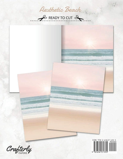 Aesthetic Beach Stationery Paper: Cute Letter Writing Paper for Home, Office, Letterhead Design, 25 Sheets