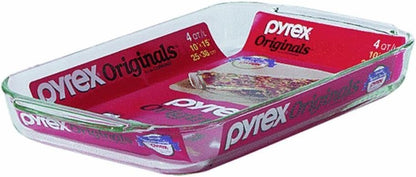 Pyrex 6001040 Bakeware 4.8 Quart Oblong Baking Dish, Clear