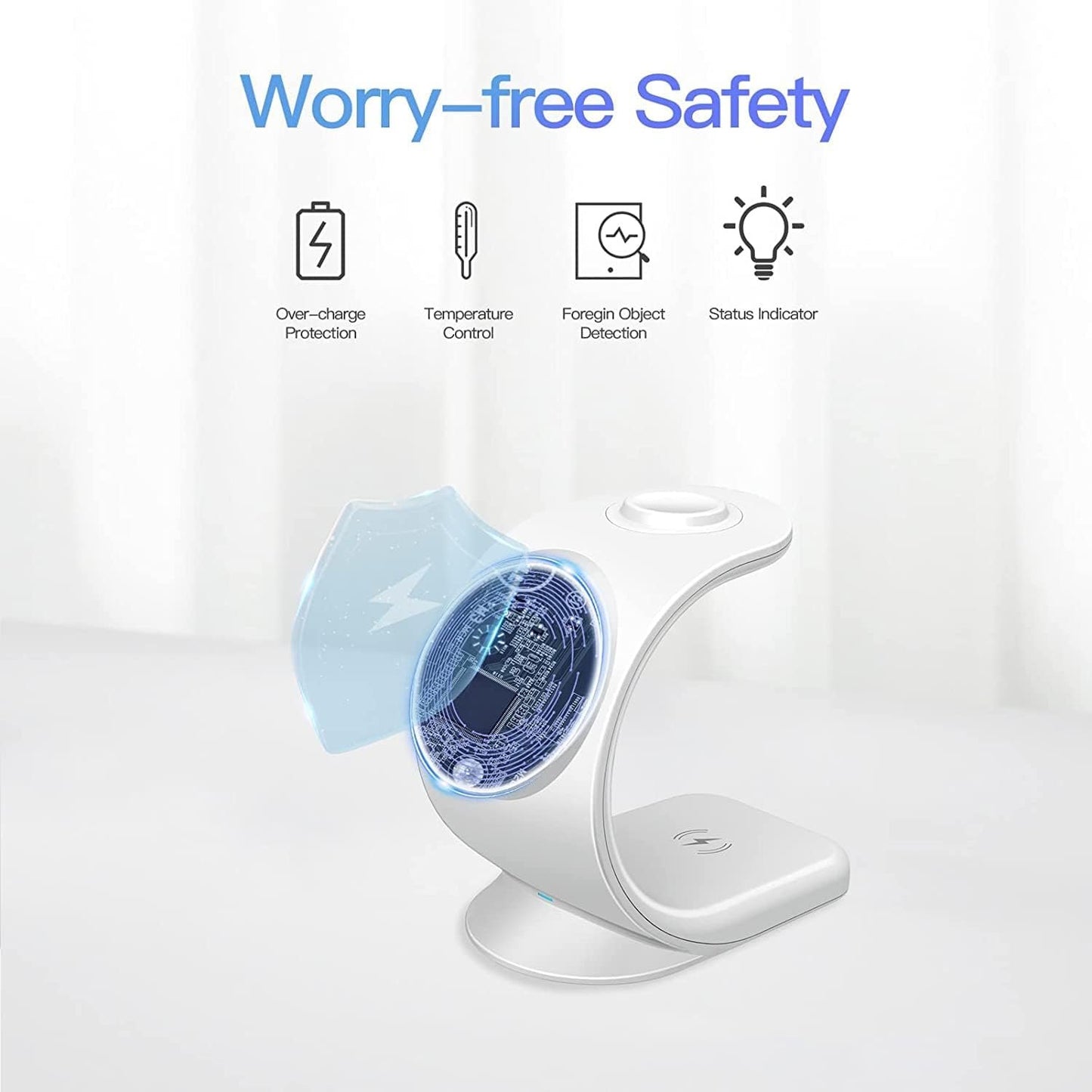 KIYOSAKI Magneitc Wireless Charger, 3 in 1 Wireless Charging Station, Charging Dock for AirPods, Watch Stand for Apple Watch, Qi Fast Charging Stand for iPhone 14/13/12 Series