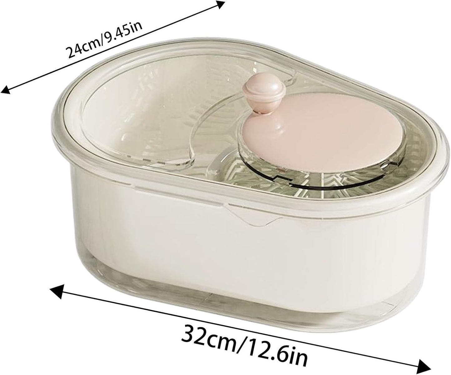 Fruit Washing Machine - ABS Salad Washer and Spinner | 12.6x9.45 Inches Lettuce Dryer, Kitchen Food Prep Tool, Labour-Saving Gadgets for Strawberry, Lettuce, Blueberries, Cherry Tomato