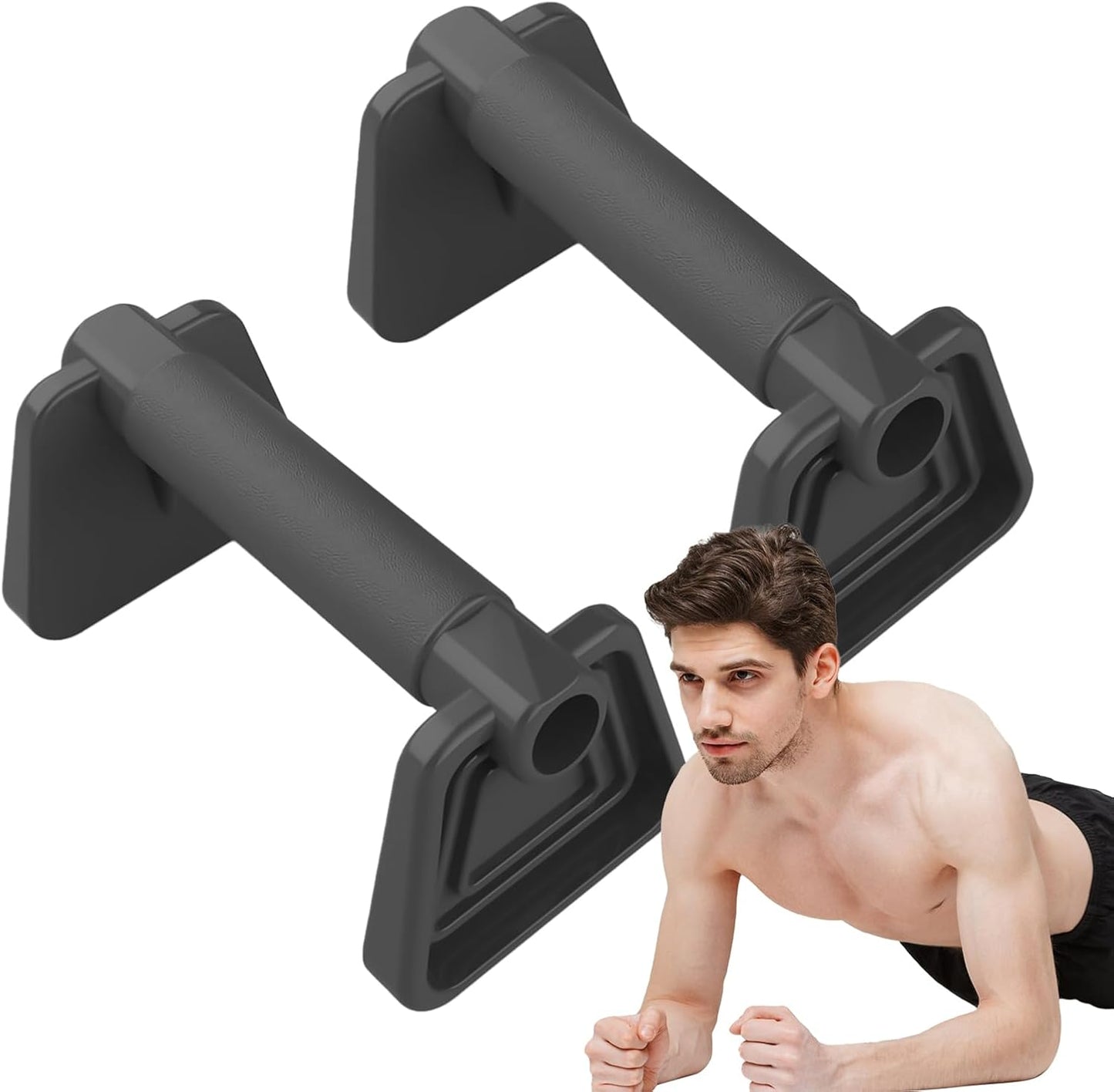 Push Up Equipment, Strength Training Gear, Home Gym Accessory, Ergonomic Handle Design, Non-Slip Base Support, Perfect for Upper Body Workouts, 5.71 inches