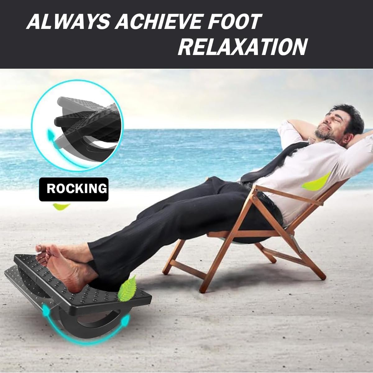 Office Foot Rest for Under Desk -Ergonomic Foot Stool - Work, Home and Gaming Chair Footrest Stand and Leg Footstool Cushion,180 °Rocking Under Desk Footrest for Relieving Leg Pressure and Promote Leg Circulation