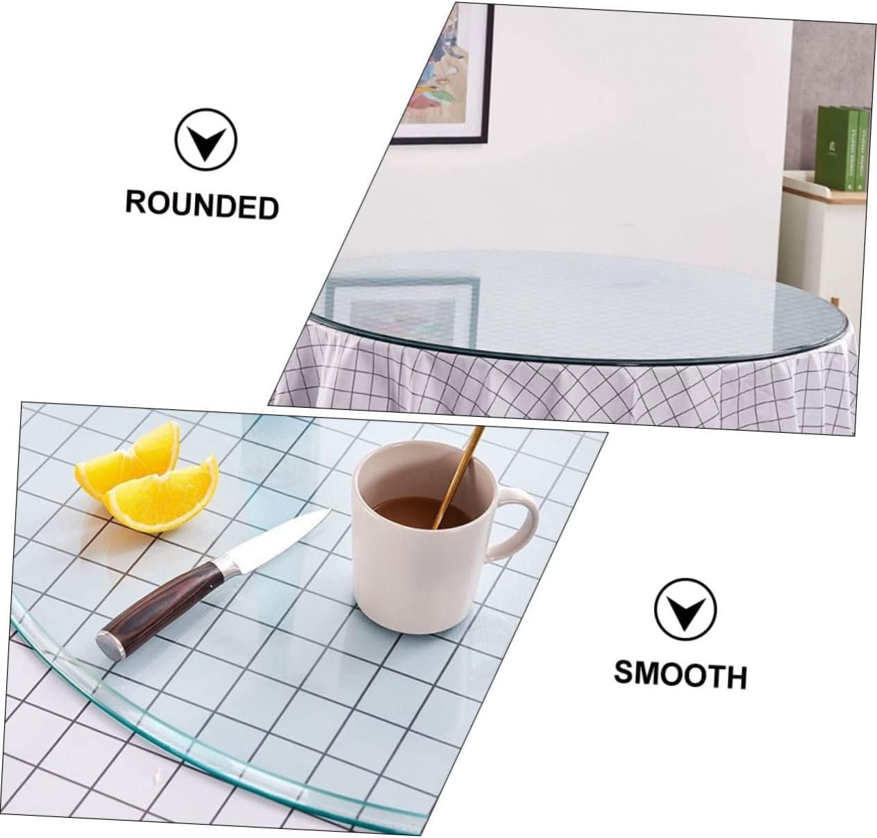 Glass Round Table Top Glass Table Top Circle Dining Table Transparent Tempered Glass Glass Tempered Glass Table Top