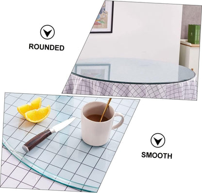 Glass Round Table Top Glass Table Top Circle Dining Table Transparent Tempered Glass Glass Tempered Glass Table Top
