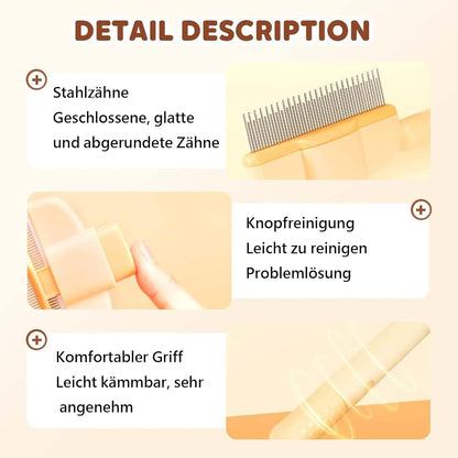 2 spazzole per capelli lunghi e capelli corti, ideali per la cura quotidiana del pelo e il controllo delle pulci (1 verde, 1 giallo)