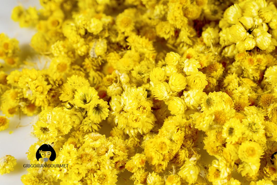 Immortelle (Helichrysum Pallasii) 1 OZ (30g) Loose Herbal Tea | Wild-Harvested from the Mountains of Armenia | Natural Detox, Anti-Aging, and Wellness Support | Relaxation & Vitality