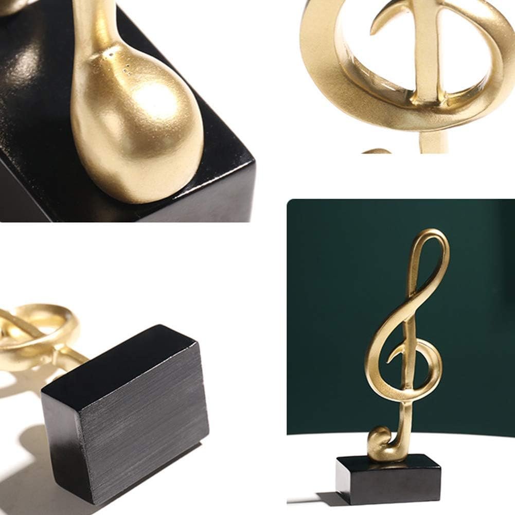 3pcs Music Note Statue - Golden Resin Musical Decor for Home, Piano Present & Souvenirs