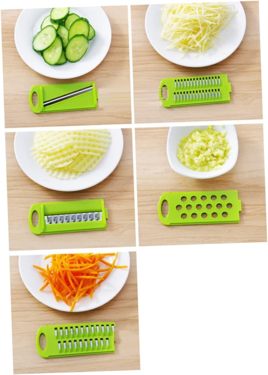 PRETYZOOM Multifunctional Vegetable Slicer Peeler Grater with Blades Kitchen Tool for Efficient Vegetable Shredding Easy Salad Prep and Food Chopping