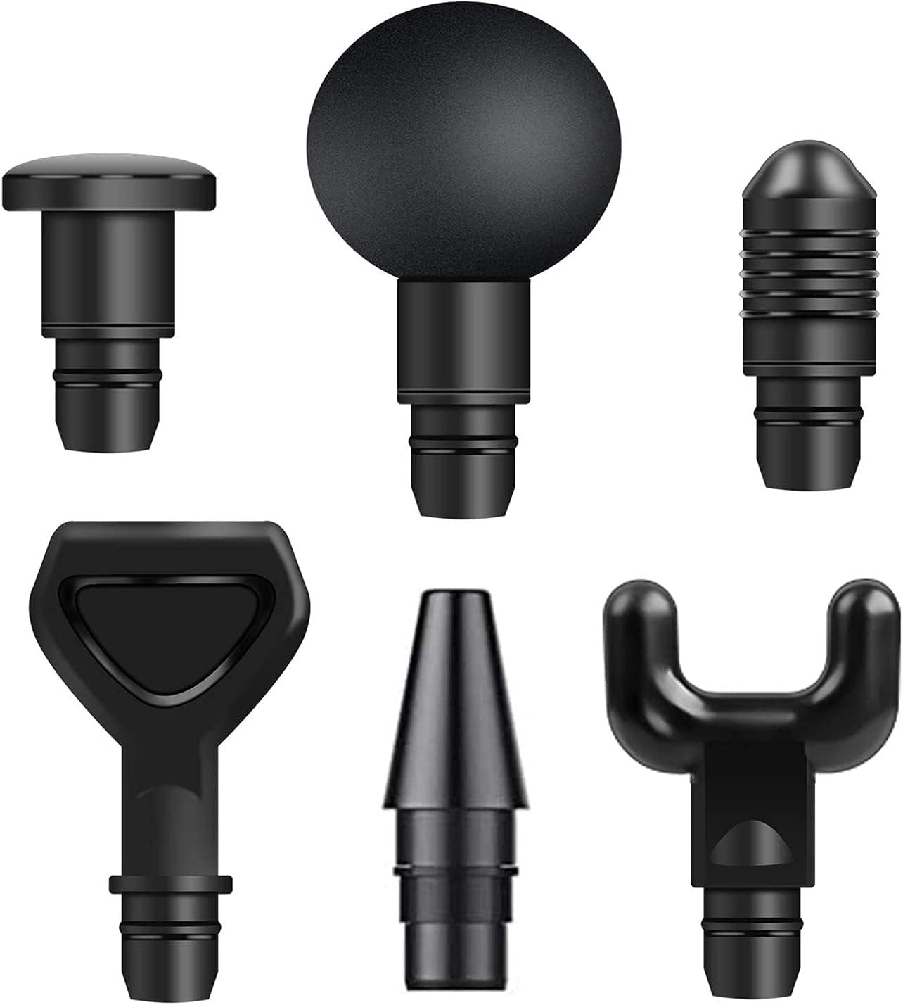 Massage Gun Heads for Hypervolt Go，Replaceable Massager Gun Attachment 6 Different Muscle Massager Heads Deep Tissue Percussion Plug and Play Salon Tools Home Pain Relief New Upgrade Massage Head