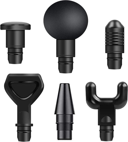 Massage Gun Heads for Hypervolt Go，Replaceable Massager Gun Attachment 6 Different Muscle Massager Heads Deep Tissue Percussion Plug and Play Salon Tools Home Pain Relief New Upgrade Massage Head