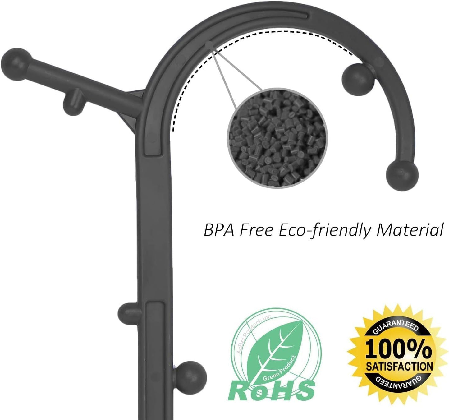 Trigger Point Massage Tool, Therapy Massager for Back & Neck, Shoulder Self Massage Hook, Myofascial Release Tool - Deep Muscle Massage Cane Stick