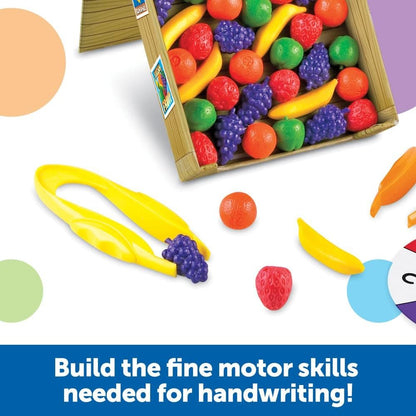 Learning Resources Avalanche Fruit Stand, Fine Motor/Grip Game, Develops Color Matching Skills, 42 Piece Set, Ages 3+