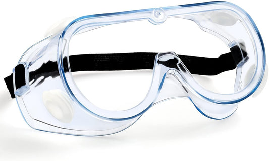 MELASA Safety Goggles, Clear Lens, Anti-Fog Coating, ANSI Z87.1, Adult, Rectangular, Industrial, Laboratory, Unisex