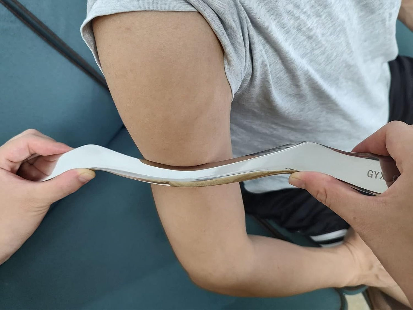 GYX COELE 5 in 1 Stainless Steel Gua Sha set Scraping Massage Tool,IASTM Tools, Great Soft Tissue Physical Therapy Used for Arms, Back, Legs, Neck reduce soreness(GYX COELE set2)
