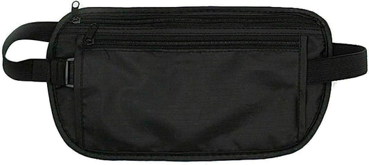 YuanYouTong Travel Money Belt, Passport Holder, Fanny Pack for Women Men, Waterproof Travel Wallet Hidden Waist Bag Outdoor Bum Bag for Cash, Credit Card, Travel Documents and Mobile Phone, Black,