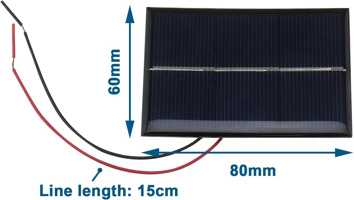 Create idea 4pcs Micro Solar Photovoltaic Panels 60x80mm 1.5V 0.65W Miniature Solar Panels Photovoltaic Cells Solar Light Toys for Solar Energy DIY Home Science Projects