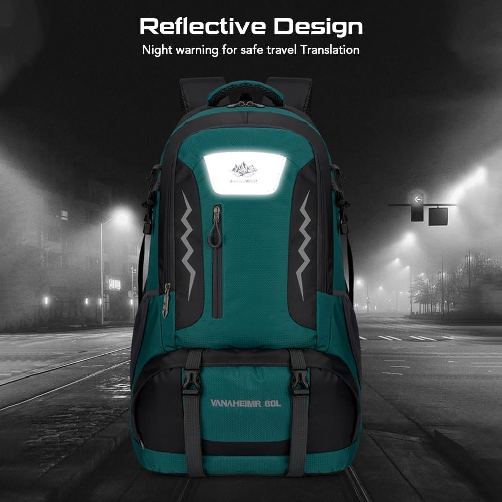 Hiking Backpack 60L Water-resistant Camping Backpack for Men and Women Outdoor Sport Travel Mountaineering