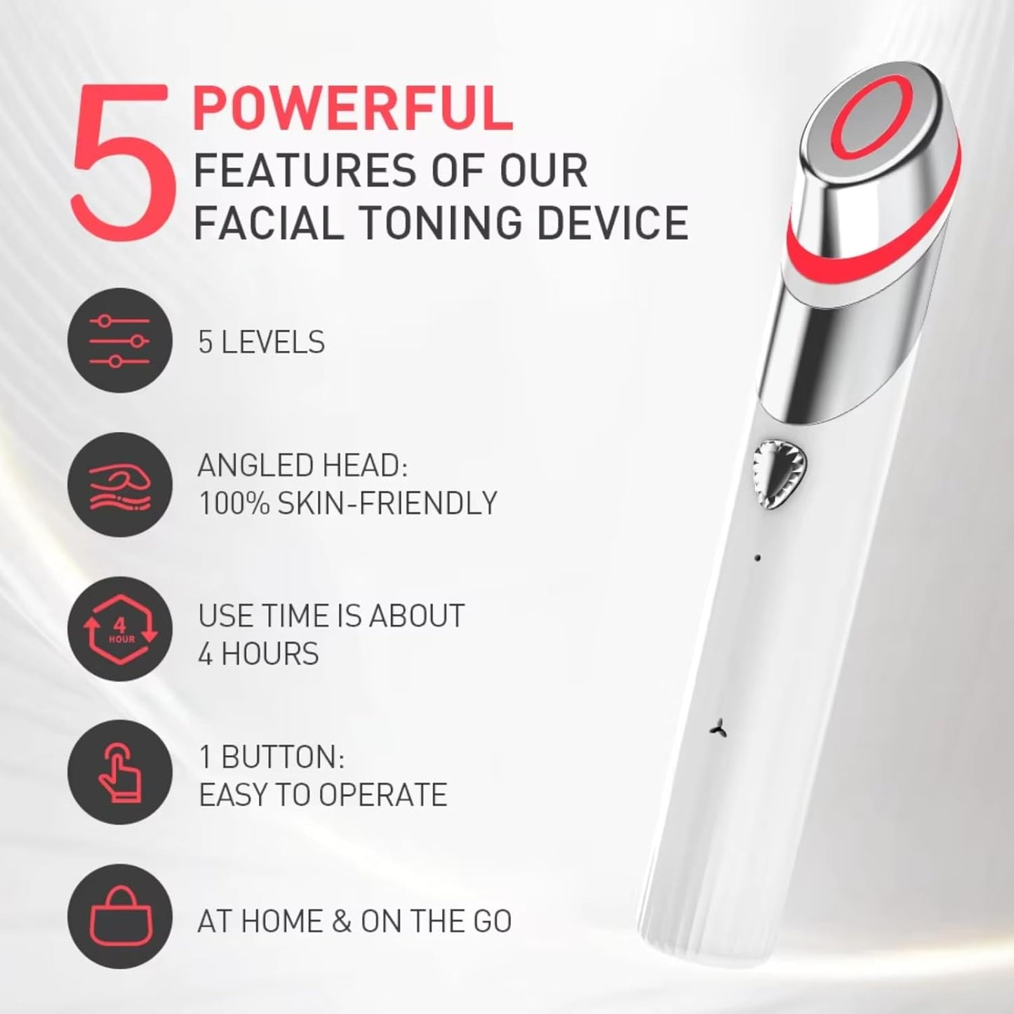 All in One Skin Care Device - Facial Glow Booster for Maximizing and Boosting Skin Care Absorption - Noneedling, Radiance, Elasticity | LED Anti-Wrinkle Device | Skin Care Firming, Toning | Upgraded