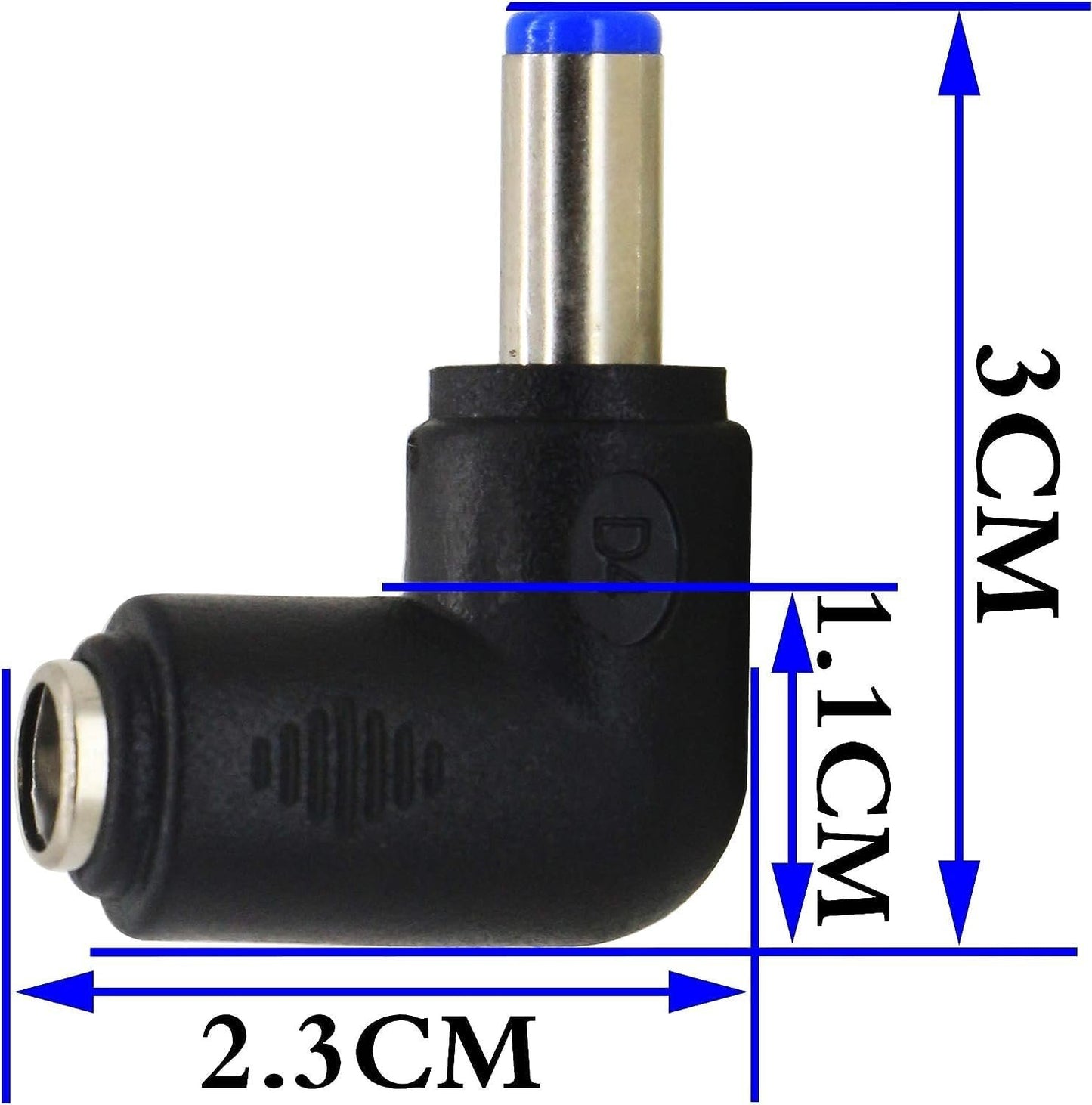zdyCGTime 90 Degree Angle DC5.5x2.1mm Male to Female Adapter 5 Volt DC Barrel Power Jack Charging Cable Connector for Tablet (DC5.5x2.1mm)(2pack)