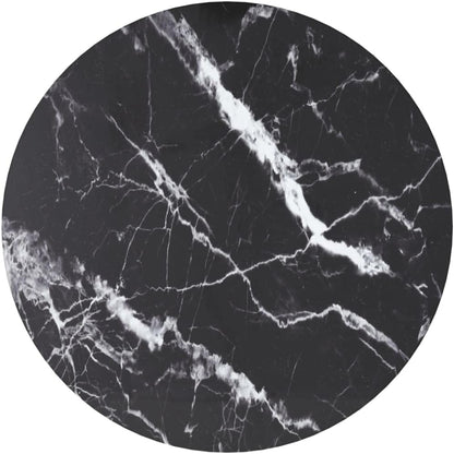 40 cm Black Marble Design Tempered Glass Tabletop - Ideal for Dining Tavoli, Coffee Tables, Garden Tables - Sicuro, durevole, Stylish & Modern Desktop Surface