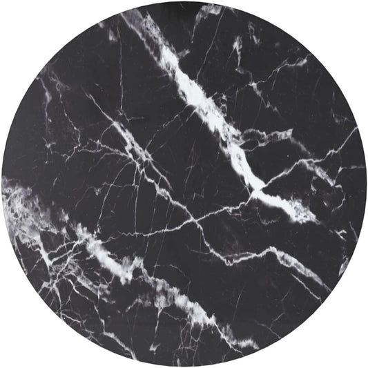 40 cm Black Marble Design Tempered Glass Tabletop - Ideal for Dining Tavoli, Coffee Tables, Garden Tables - Sicuro, durevole, Stylish & Modern Desktop Surface