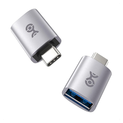 Cable Matters 2-Pack 10Gbps USB C to USB Adapter, USB-C Male to USB-A Female Adapter for High-Speed Data Transferring & Fast Charging, Reversible USB-C Port