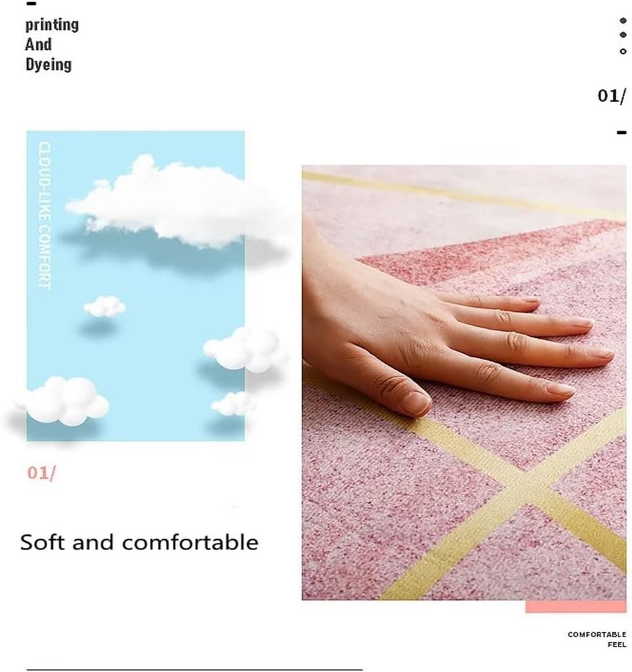 RUGMRZ Tappeti Moderni 180x220cm Tappeto Palestrina Bambini Accessori per la stanza dei bambini tappeto camera da letto moderna semplice illuminazione pad assorbimento acustico antiscivolo