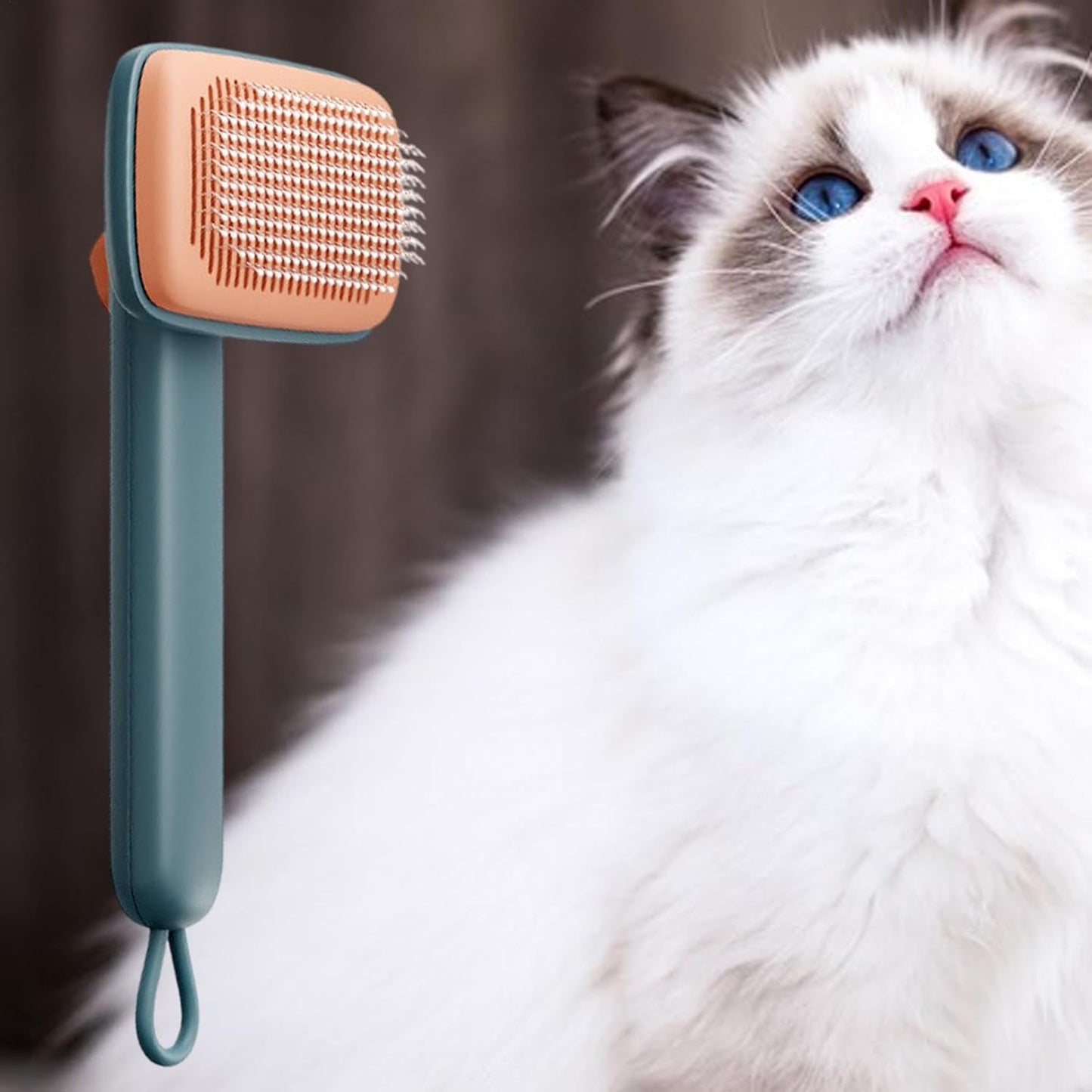 Cat Straightening Brush | Cat Brush for Indoor | Pet Cleaner Massager - Tool Care Provides Adjustable Comb Hair Brush for Bath