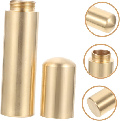 Sosoport 2pcs Match Carrier Match Storage Case for Camping Hiking Outdoor Sturdy Brass Sealed Lid