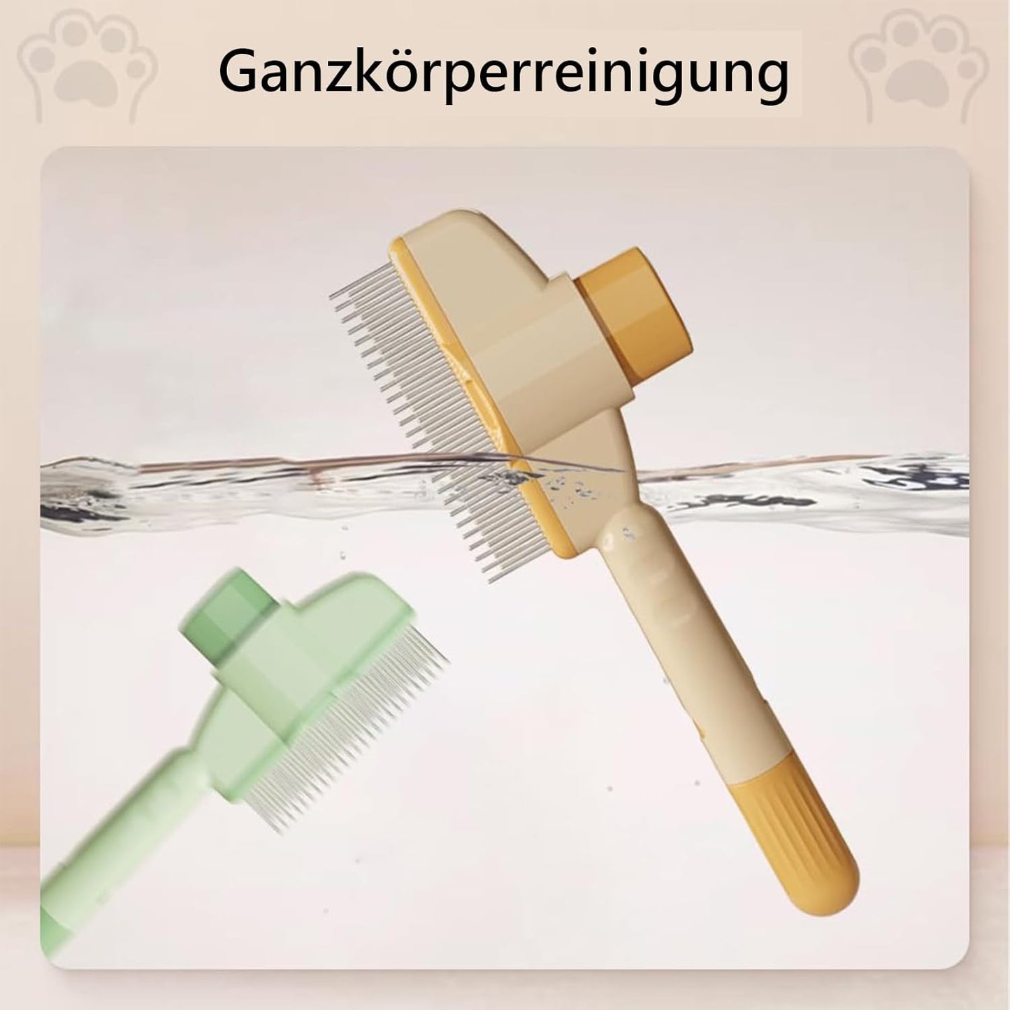 2 spazzole per capelli lunghi e capelli corti, ideali per la cura quotidiana del pelo e il controllo delle pulci (1 verde, 1 giallo)