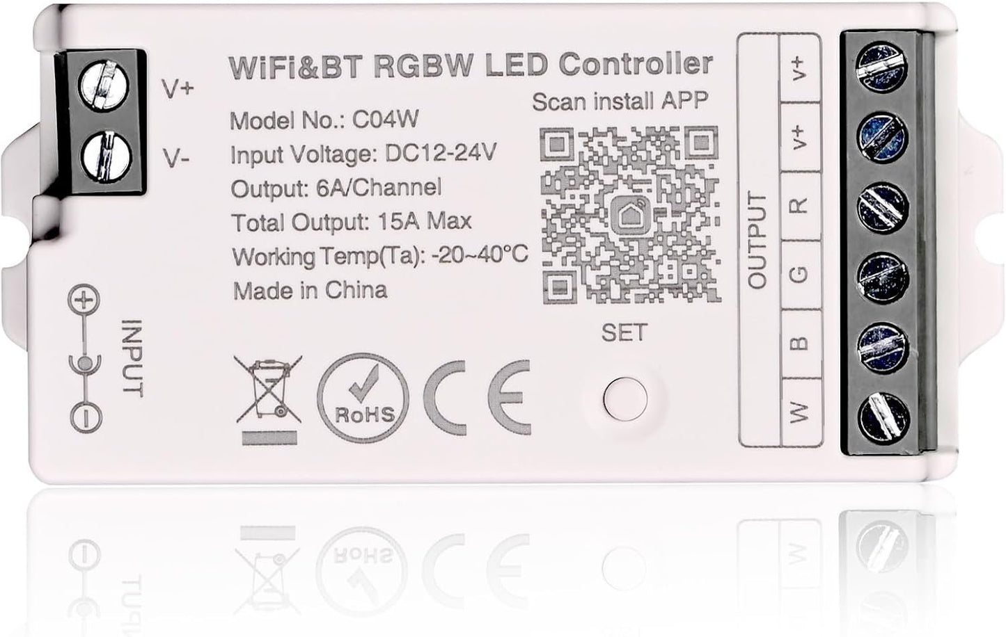 TUNICHX RGBW SMD FCOB 5 PIN LED Strip 2.4 GHz WiFi Group Controller Alexa Google Home Smartphone APP Control Compatible with WR01RF LM096 FUT095 FUT096 B3 T3 Mi-Boxer/Mi-Light RGBW Remote