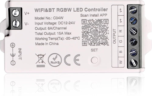 TUNICHX RGBW SMD FCOB 5 PIN LED Strip 2.4 GHz WiFi Group Controller Alexa Google Home Smartphone APP Control Compatible with WR01RF LM096 FUT095 FUT096 B3 T3 Mi-Boxer/Mi-Light RGBW Remote