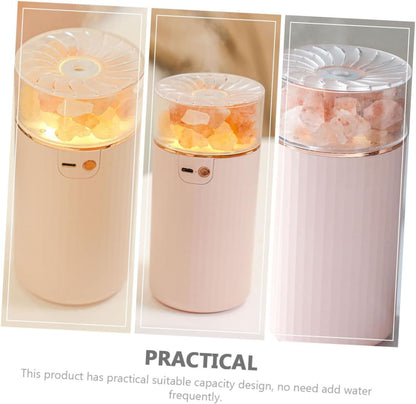 Luxshiny Chic Salt Stone Design Humidifier Portable Aroma Diffuser Charging for Home Aromatherapy and Air Humidity Control