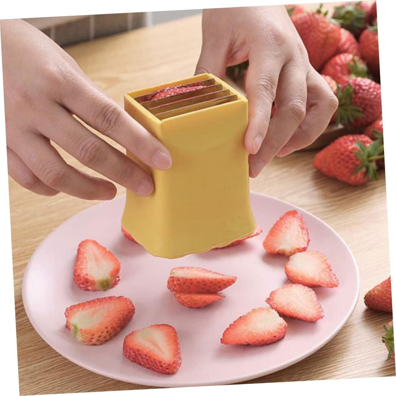 STOBAZA 3pcs Multifunctional Fruit Slicer Convenient Egg Slicer for Kitchen Includes Cutters for Easy Strawberry and Kiwi Slicing Food Prep Tool