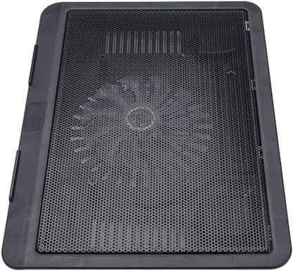 Tuperoymse Laptop Fan Cooling Pad with Big Fans, Portable Laptop Cooling Fan with 2 in 1 USB Port, Blue LED Light, Adjustable Stand