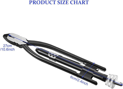 9 Inch Safety Wire Twisting Pliers, Aircraft Wire Twisting Tool with 10 Meters 0.5 mm, Automatic Metal Lock Twister for Aircraft Auto Industry