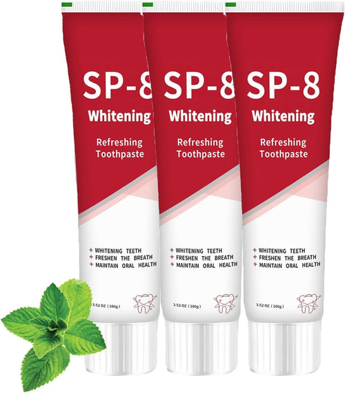 SP-8 Probiotic Toothpaste, SP-8 Ultra Whitening Toothpaste, Fresh Breath, Deep Cleaning Care Toothpaste, Oral Care, 3 PCS