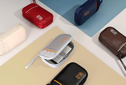 Electronic Accessories Bag, Cable Organizer, Travel Bag Case Water Resistant Cables Small Bag with Bracelet Shockproof Clutch Bag for USB Cables, SD Cards, Chargers, grey, Cable Organizer Bags