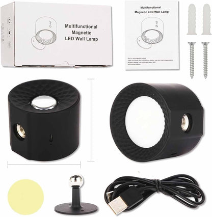 Lights, Glow Right Wall Lights,Smart Lights,Lights Halo,360Â°Rotation Glow Right Indoor Everywhere Light 2.0,Wall Sconce,Glow Right Lights (2SET-Black)