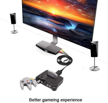 Snes/N64 to RCA Cable, 2-Pack 5.9ft Replacement AV Composite Cable Cords Adapter for Nintendo 64 N64/GameCube/Super Nintendo NES SNES