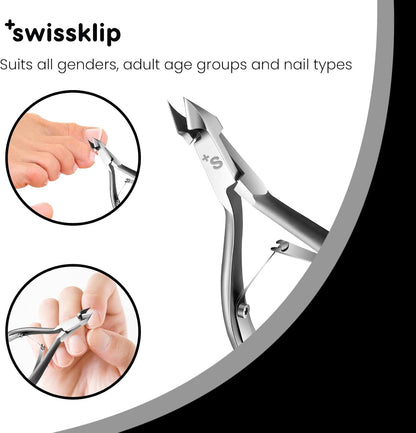 Swissklip Cuticle Trimmer, Cuticle Remover, White Elephant gifts, Cuticle Nippers, Cuticle Cutter, Nail Nipper used along with Cuticle Pusher Tool, Cuticle Clippers, Nail Cuticle Trimmer