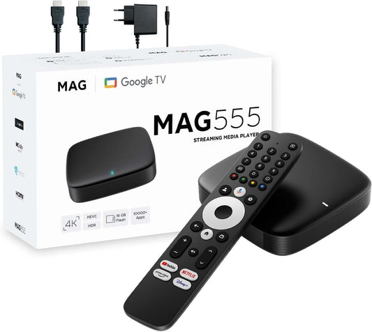 MAG 555 4K GoogleTV BT Dual-Band Wireless 2.4G/5G Android TV Box