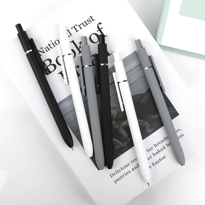 ZCOINS 6 Pcs 0.5mm Retractable Black Ink Gel Pens, Fine Point, Quick Dry, Smooth Writing, Japanese Rollerball Gel Pens for Journaling Nurse Office School Stationery Supplies Gifts
