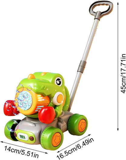 Dinosaur Bubble Lawn Mower, Leakproof Waterproof Bubble Machine, Portable Toy Boys Aged 3+, Convenient for Garden Play, Backyard Fun, and Beach Adventures