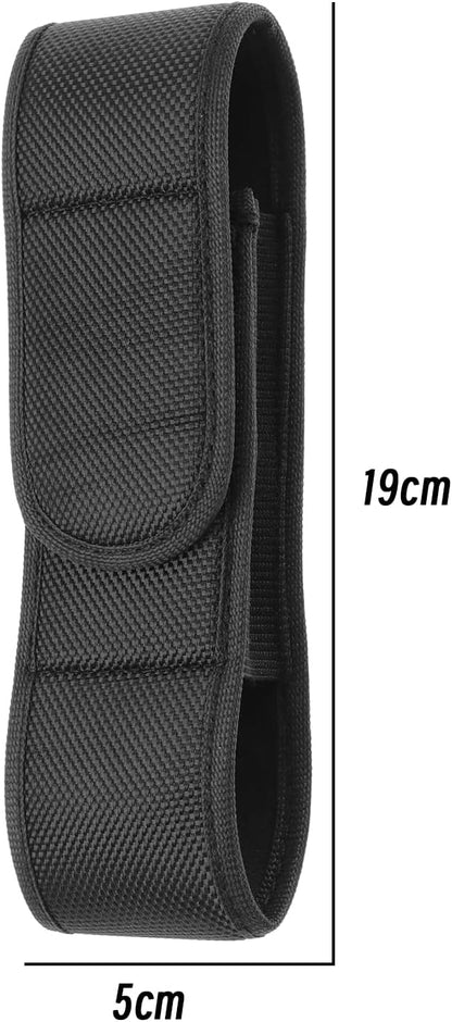 ECSiNG Flashlights Pouch Tactical Flashlight Holster Nylon Flashlight Torch Pouch Accessories for Hiking Climbing Working Outdoors 19x5cm