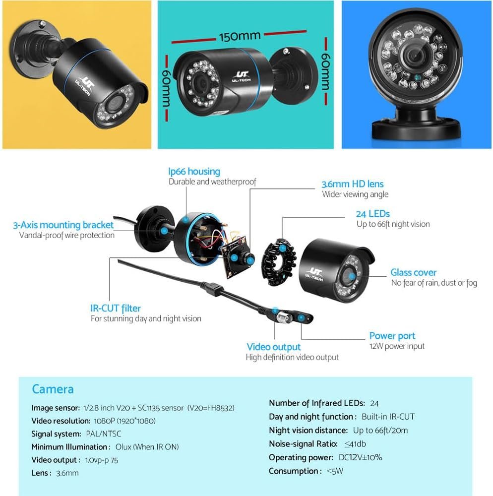 1080P 8-Channel CCTV Security Camera