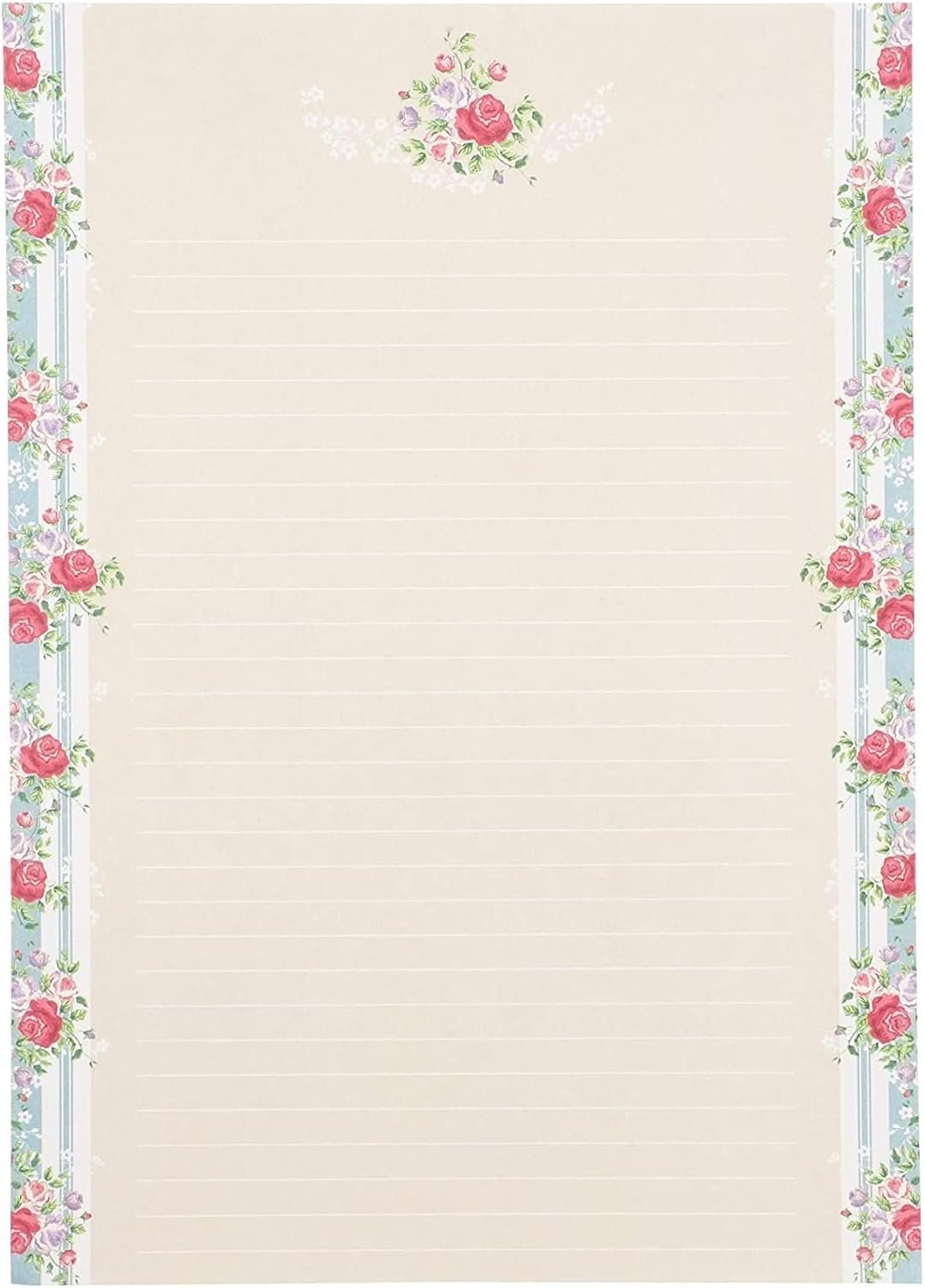 60 Sheets Vintage Floral Stationary with 30 Envelopes, Letter Writing Paper for Poems, Thank You Notes, Pen Pal, Scrapbook, Calligraphy (6 Designs, 10.2 x 7.25 in)
