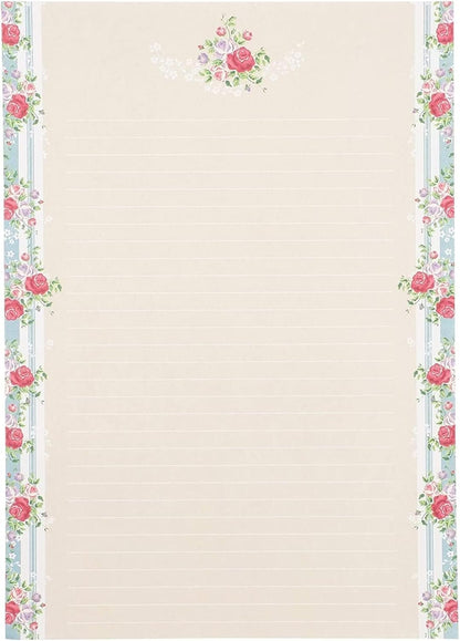 60 Sheets Vintage Floral Stationary with 30 Envelopes, Letter Writing Paper for Poems, Thank You Notes, Pen Pal, Scrapbook, Calligraphy (6 Designs, 10.2 x 7.25 in)
